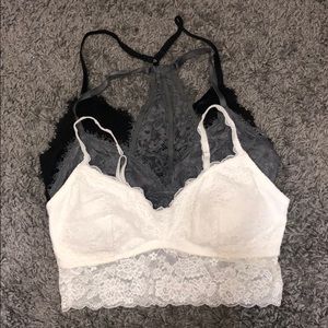 Bralettes (2 from Aerie, 1 from Gilly Hicks)